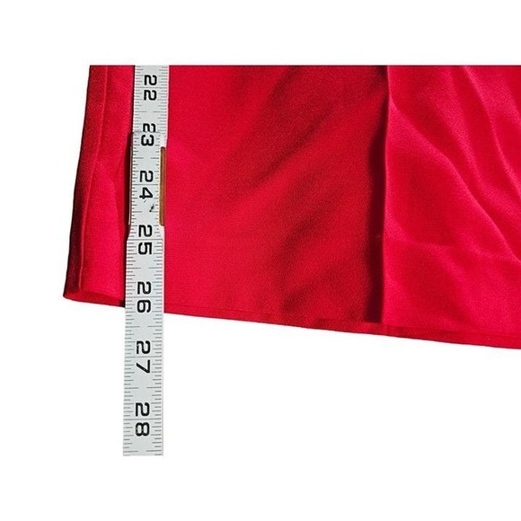 Metro style wide leg Flat front Pants Size 14 Petite Red - Picture 7 of 7